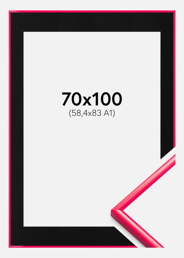 Okvir New Lifestyle Hot Pink 70x100 cm - Paspartŭ Črna 59,4x84 cm (A1)
