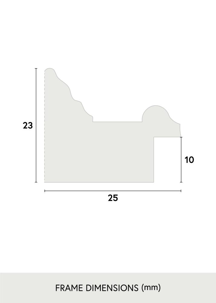 Okvir Shabby Chic Akrilno steklo Bela 50x50 cm
