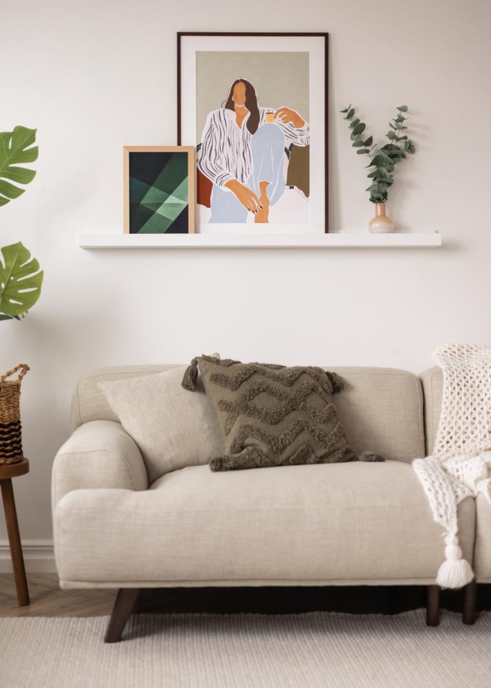 KAILA Polica za slike Bela 130 cm