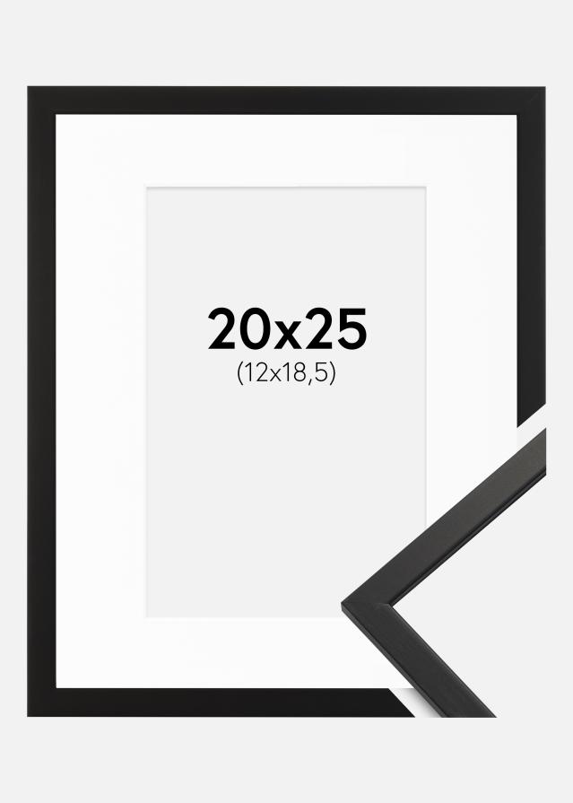 Okvir Edsbyn Črna 20x25 cm - Paspartŭ Bela 13x19,5 cm