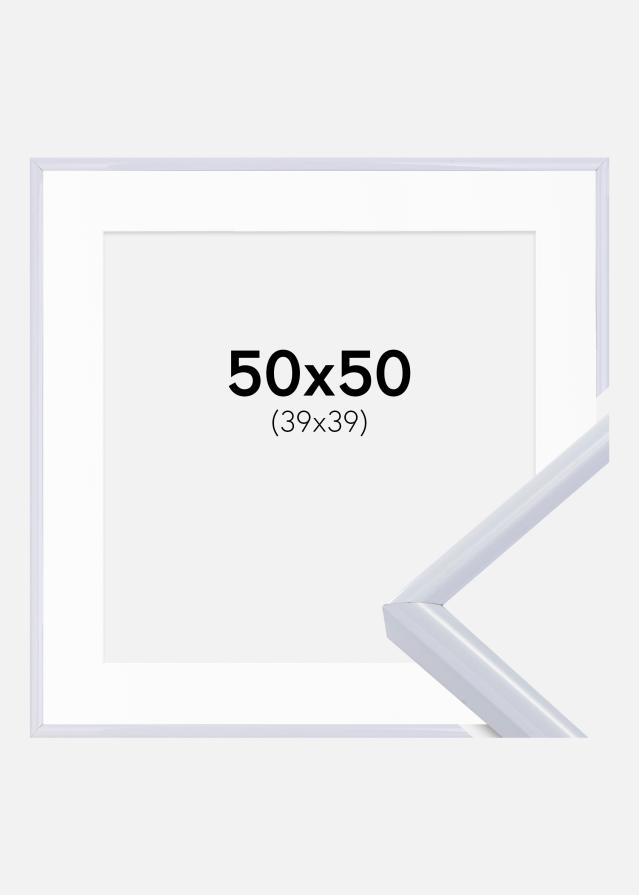 Okvir Victoria Bela 50x50 cm - Paspartŭ Bela 40x40 cm