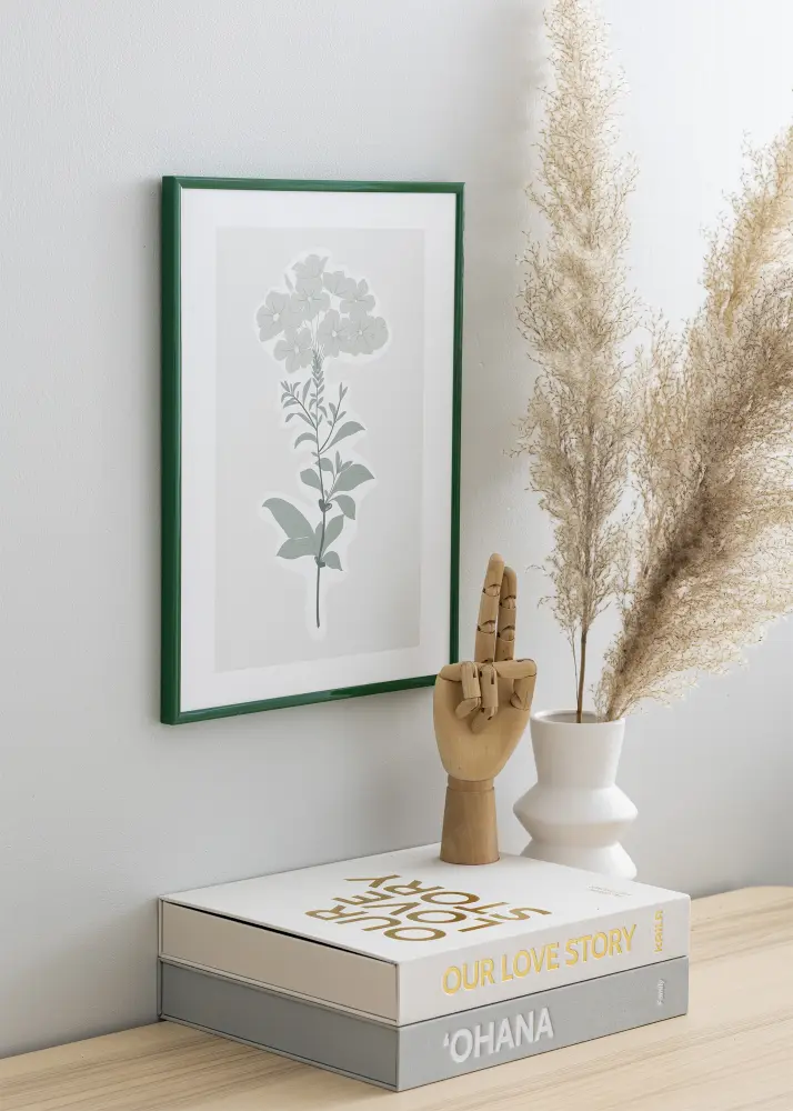 Okvir New Lifestyle Moss Green 50x70 cm - Paspartŭ Črna 16x24 inches