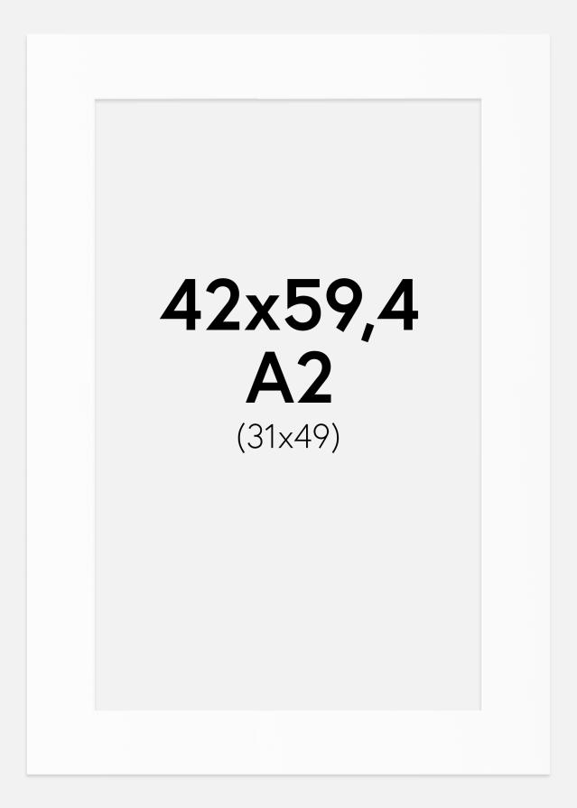 Paspartȗ Beli Standard (Belo Jedro) 42x59,4 cm (31x49)