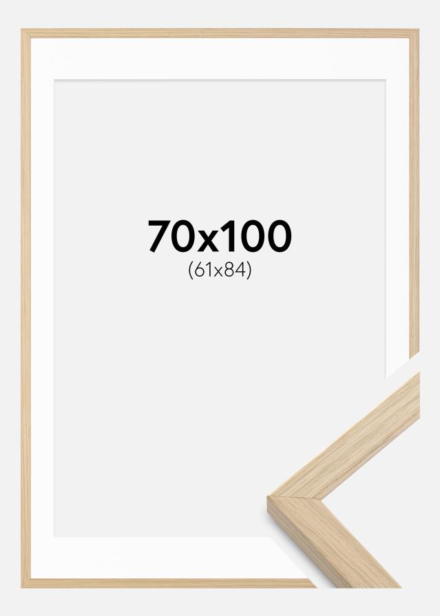 Okvir Grimsåker Hrast 70x100 cm - Paspartŭ Bela 62x85 cm