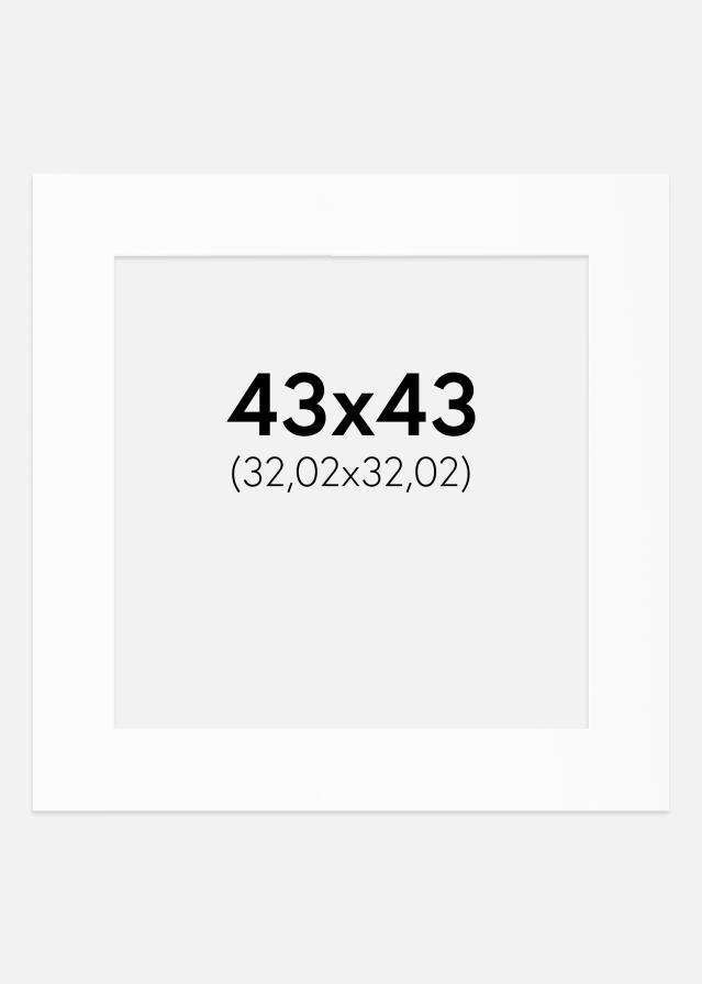 Paspartȗ Beli Standard (Belo Jedro) 43x43 cm (32,02x32,02)