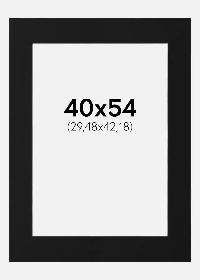 Paspartŭ Črni Standard (Belo Jedro) 40x54 cm (29,48x42,18)