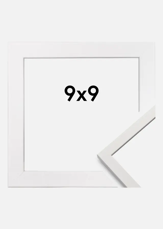 Okvir Edsbyn Akrilno steklo Bela 9x9 cm
