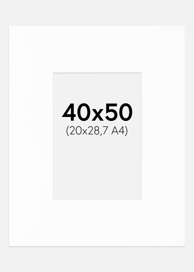 Paspartŭ XL Bela Bel notranji rob 40x50 cm (20x28,7 - A4)