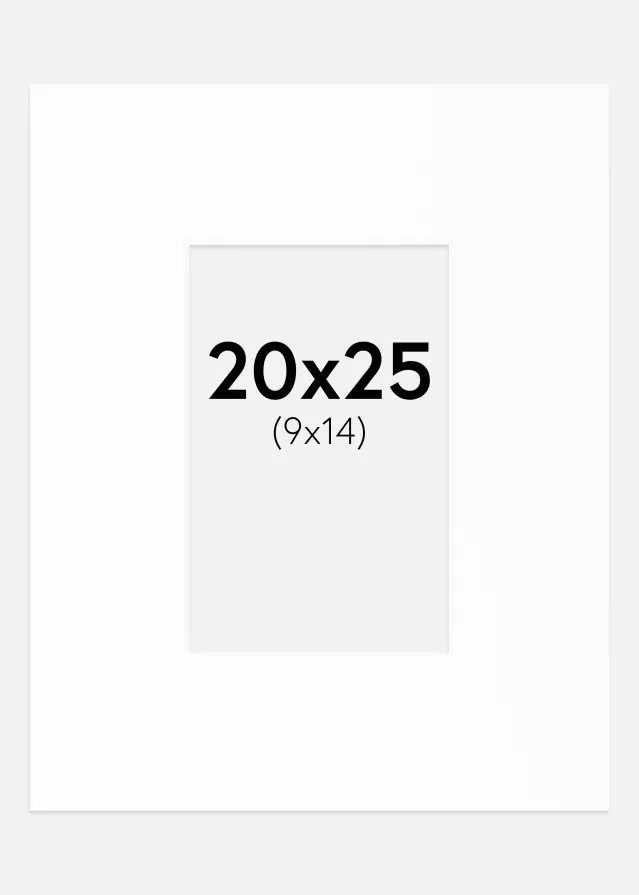 Paspartŭ XL Standarden Bela Bel notranji rob 20x25 cm (9x14)