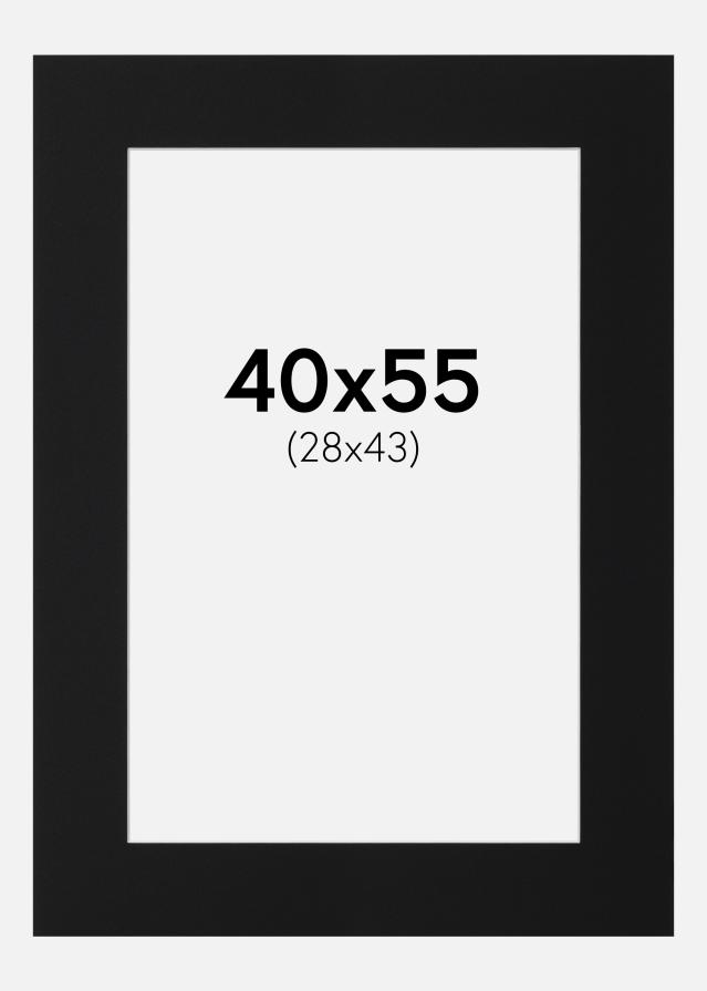 Paspartŭ Črni Standard (Belo Jedro) 40x55 cm (28x43)