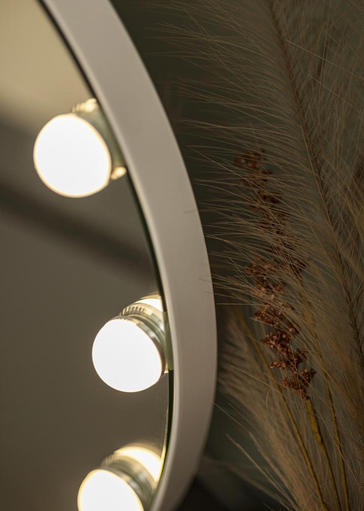 KAILA Ogledalo za ličenje V Bela - 50x48 cm