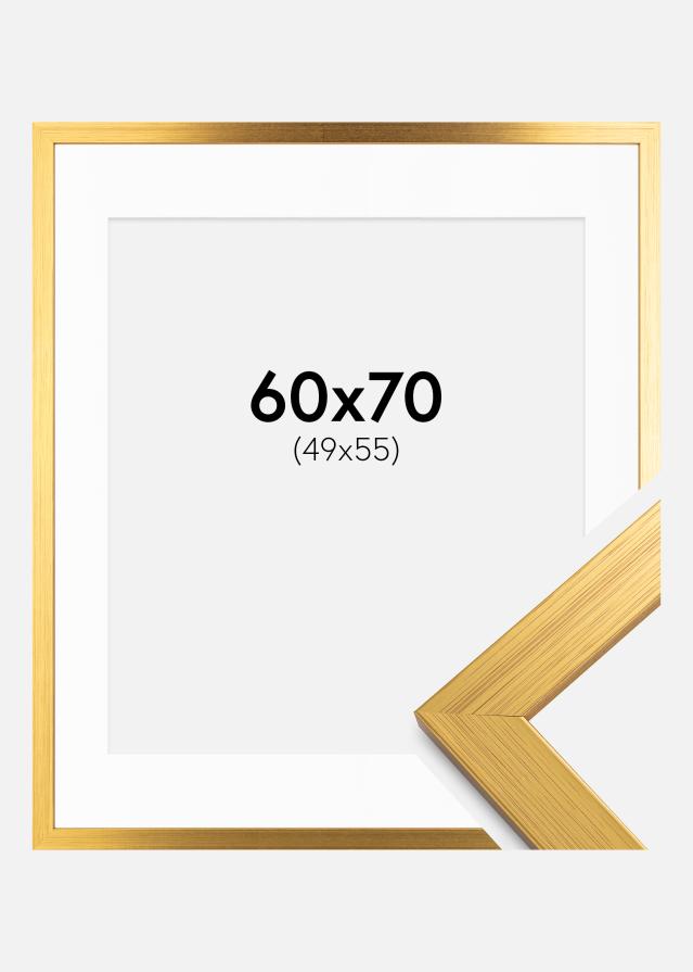 Okvir Gold Wood 60x70 cm - Paspartŭ Bela 50x56 cm