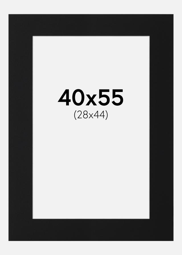 Paspartŭ Črni Standard (Belo Jedro) 40x55 cm (28x44)