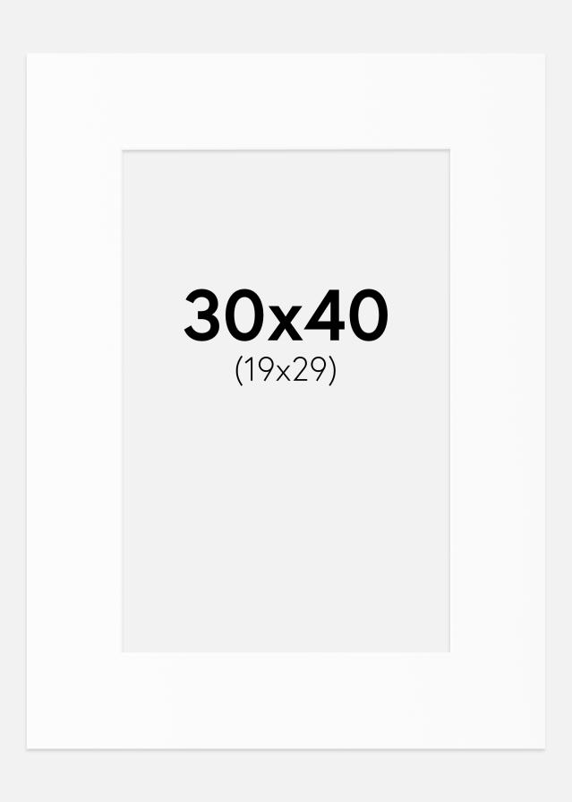 Paspartŭ Bela Standarden Bel notranji rob 30x40 cm (19x29)