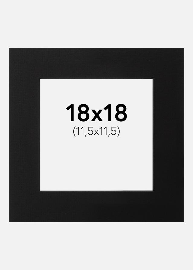 Paspartŭ Črna Črn notranji rob 18x18 cm (11,5x11,5)
