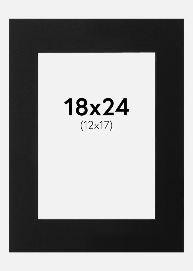 Paspartŭ Črna Črn notranji rob 18x24 cm (12x17)