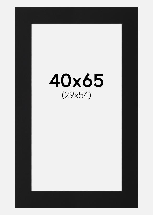 Paspartŭ Črni Standard (Belo Jedro) 40x65 cm (29x54)