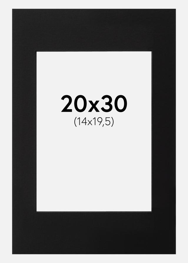 Paspartŭ Črna Črn notranji rob 20x30 cm (14x19,5)