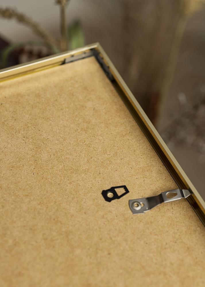 Okvir Aluminij Zlat sijaj 40x50 cm - Paspartŭ Bela 29,7x42 cm (A3)