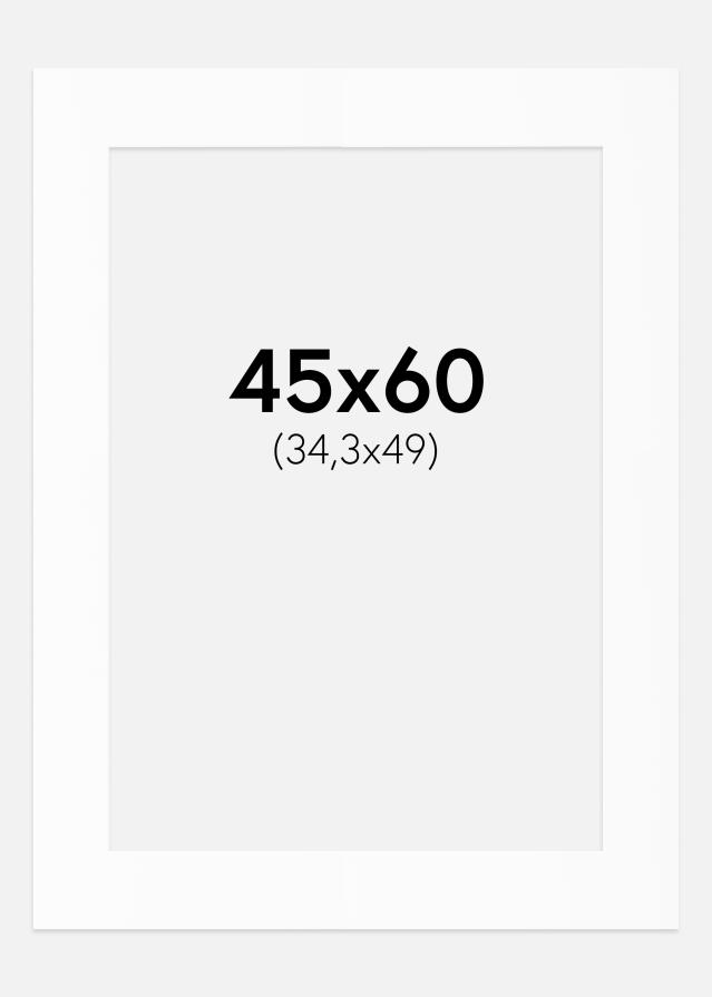 Paspartȗ Beli Standard (Belo Jedro) 45x60 cm (34,3x49)