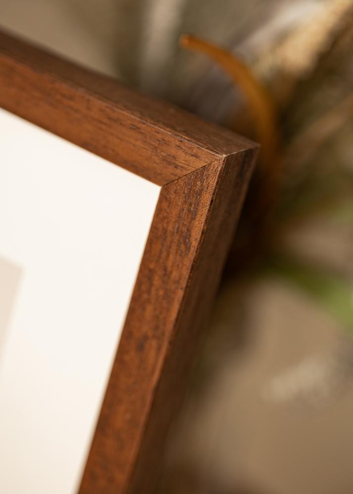 Okvir Hermes Teak 60x90 cm - Paspartȗ Bela 50x75 cm