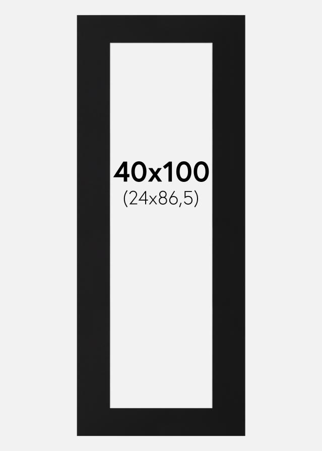 Paspartŭ Črni Standard (Belo Jedro) 40x100 cm (24x86,5)