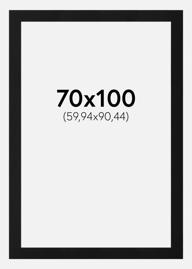 Paspartŭ Črna Standarden Bel notranji rob 70x100 cm (59,94x90,44)