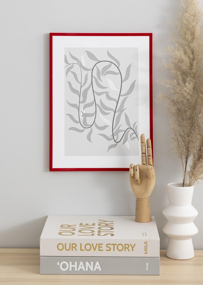 Okvir New Lifestyle Medium Red 50x70 cm - Paspartŭ Črna 16x24 inches