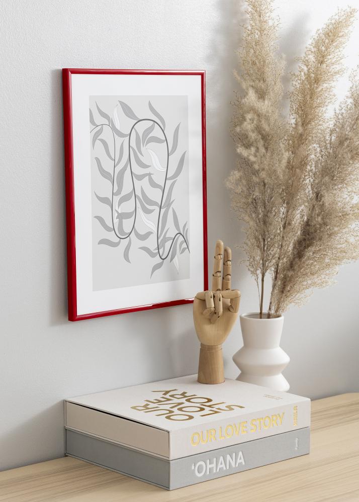 Okvir New Lifestyle Medium Red 50x70 cm - Paspartŭ Črna 16x24 inches