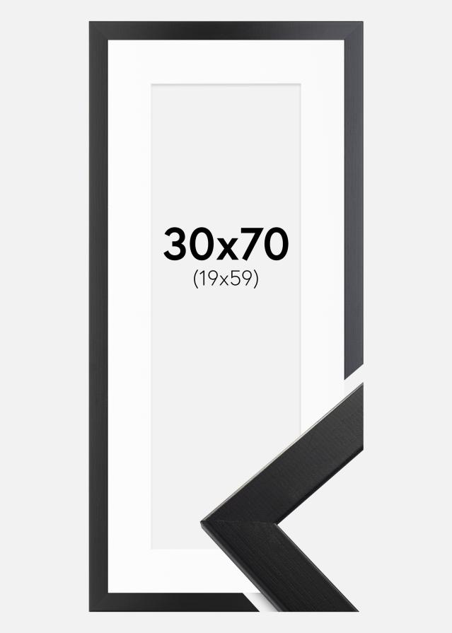 Okvir Trendline Črna 30x70 cm - Paspartŭ Bela 20x60 cm