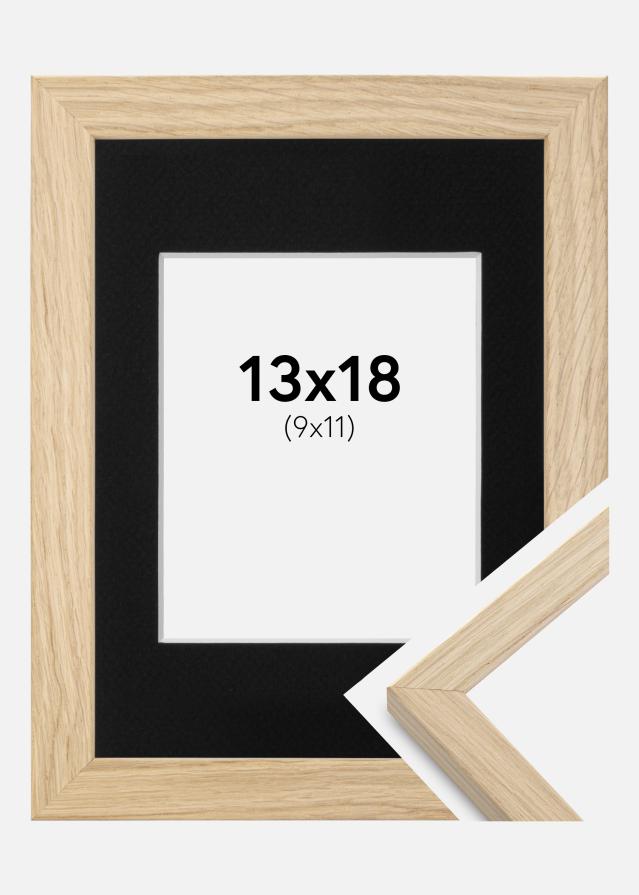 Okvir Grimsåker Hrast 13x18 cm - Paspartŭ Črna 10x12 cm