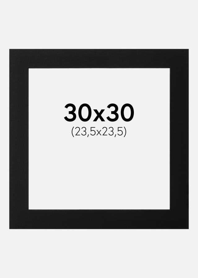 Paspartŭ Črna Črn notranji rob 30x30 cm (23,5x23,5)