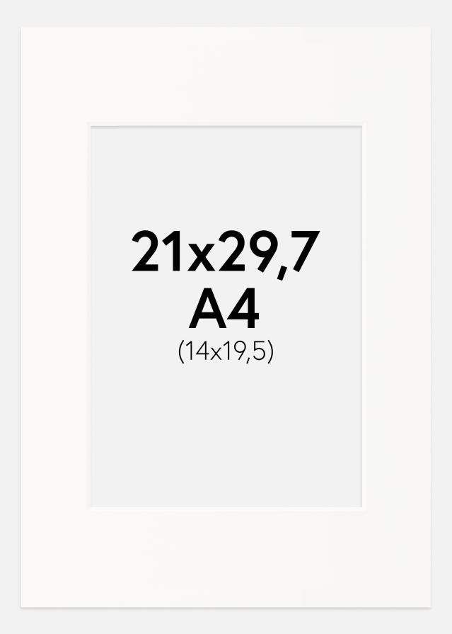 Paspartŭ Umazano bela Bel notranji rob 21x29,7 cm (14x19,5)