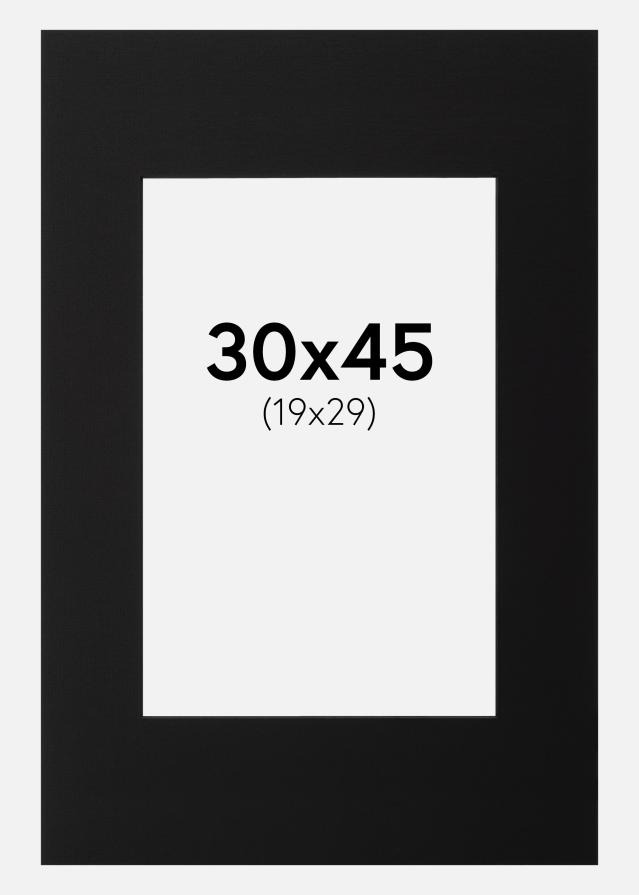 Paspartŭ Črna Črn notranji rob 30x45 cm (19x29)