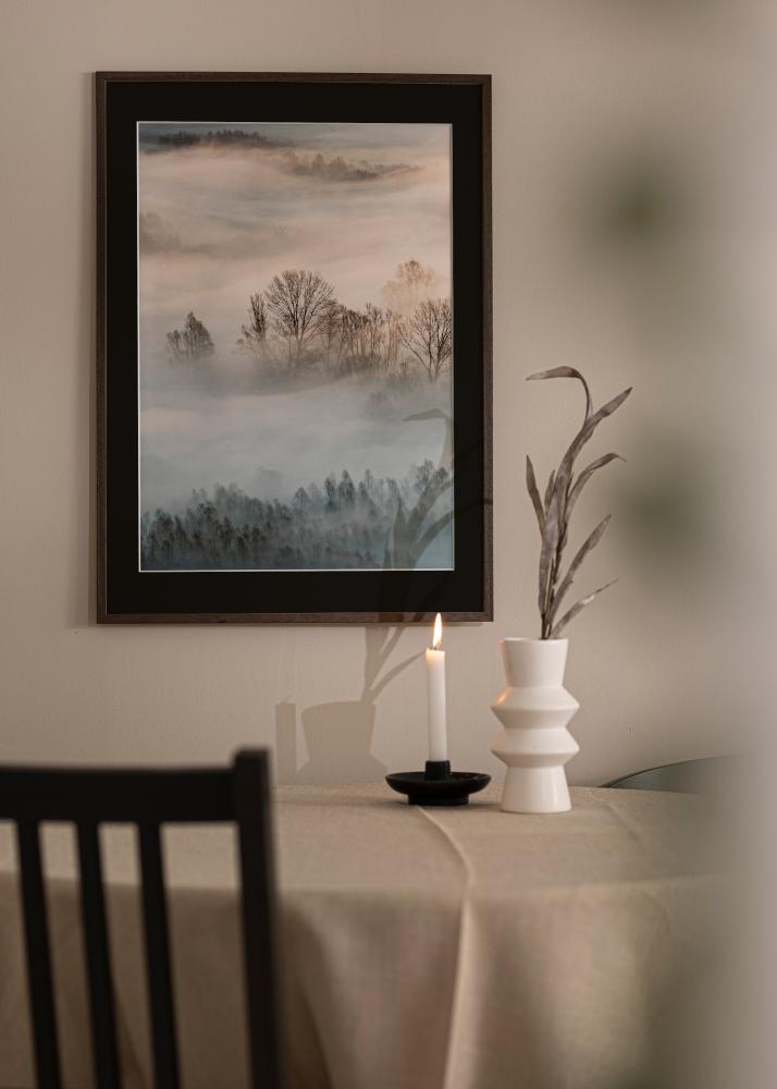 Okvir Edsbyn Oreh 35x50 cm - Paspartŭ Črna 24x30 cm