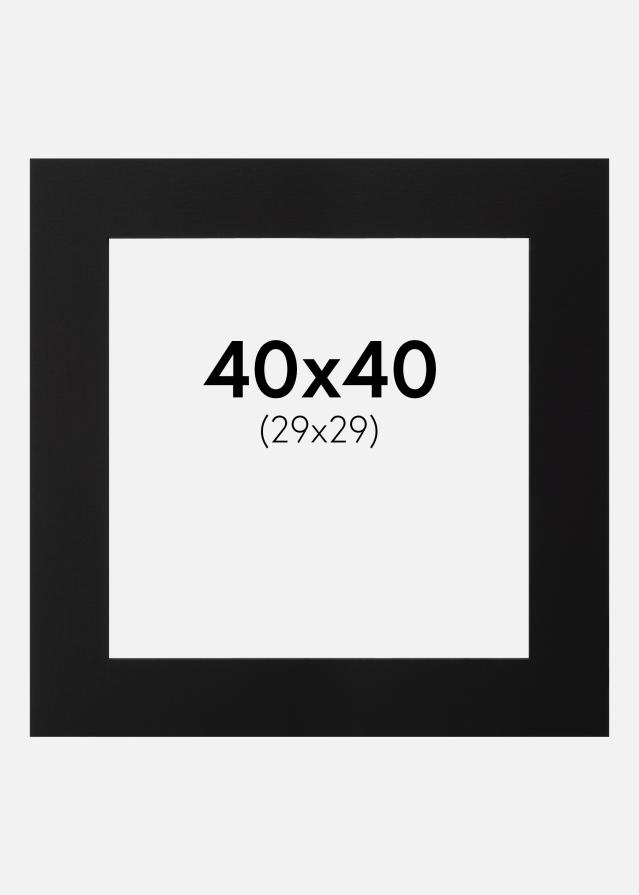 Paspartŭ Črna Črn notranji rob 40x40 cm (29x29)
