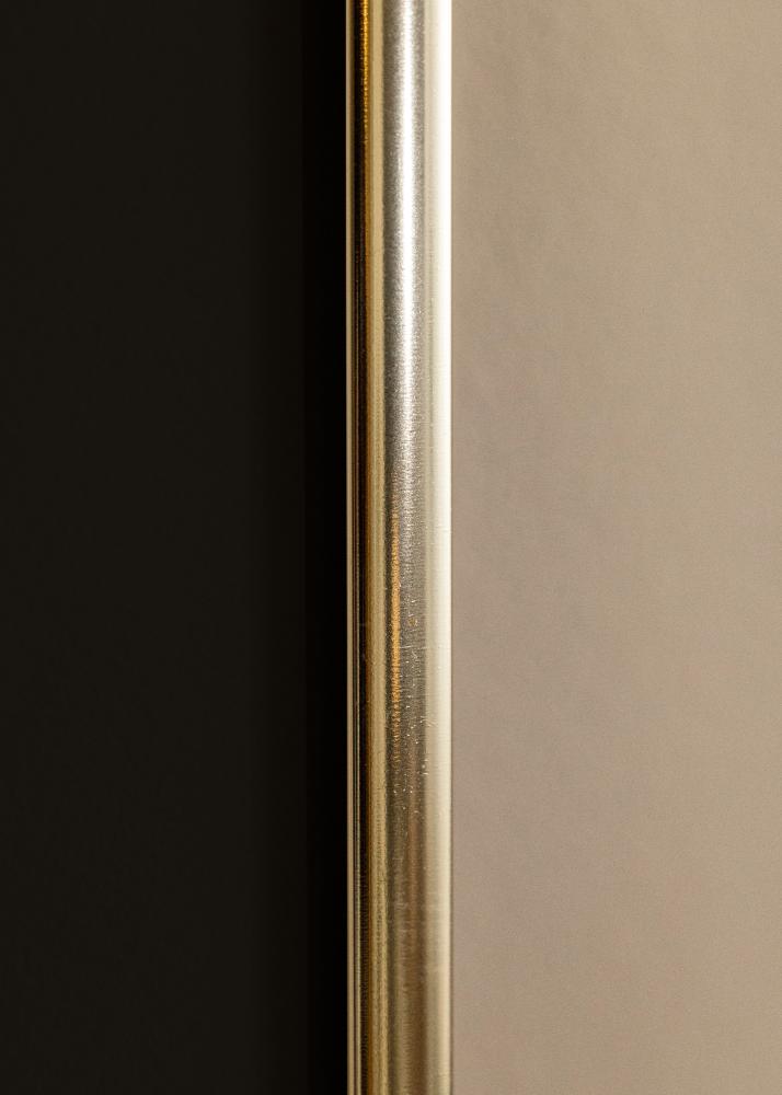 Okvir Aluminij Zlat sijaj 70x100 cm - Paspartŭ Črna 62x85 cm