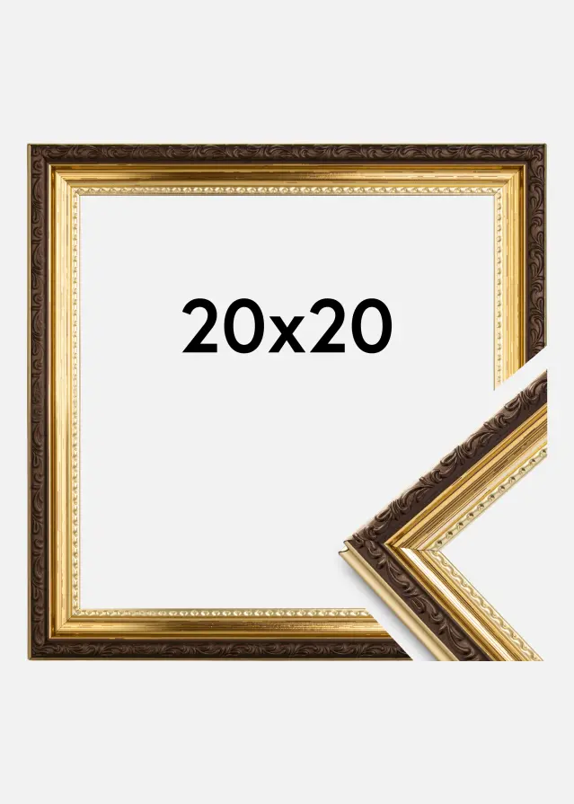 Okvir Abisko Akrilno steklo Zlata 20x20 cm