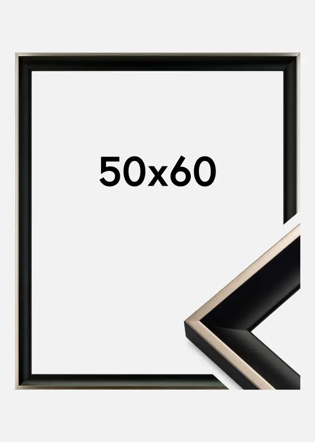 Okvir Öjaren Črno-Srebrna 50x60 cm