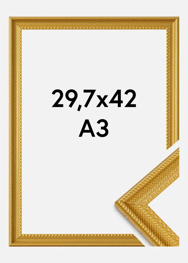 Okvir Lattice Akrilno steklo Zlata 29,7x42 cm (A3)