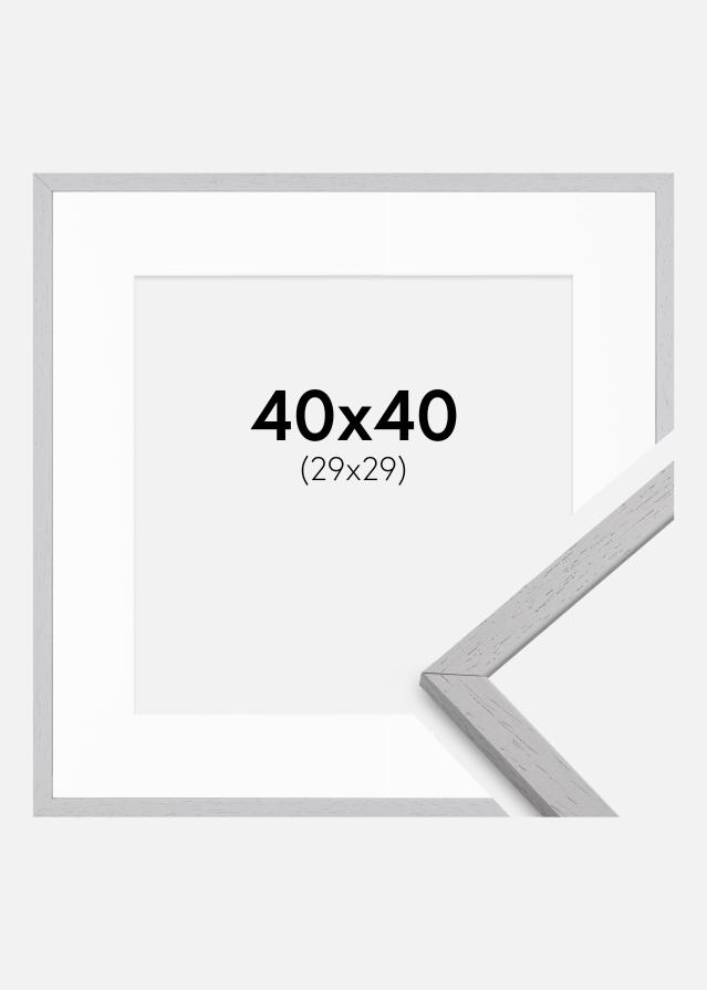 Okvir Edsbyn Grey 40x40 cm - Paspartŭ Bela 30x30 cm
