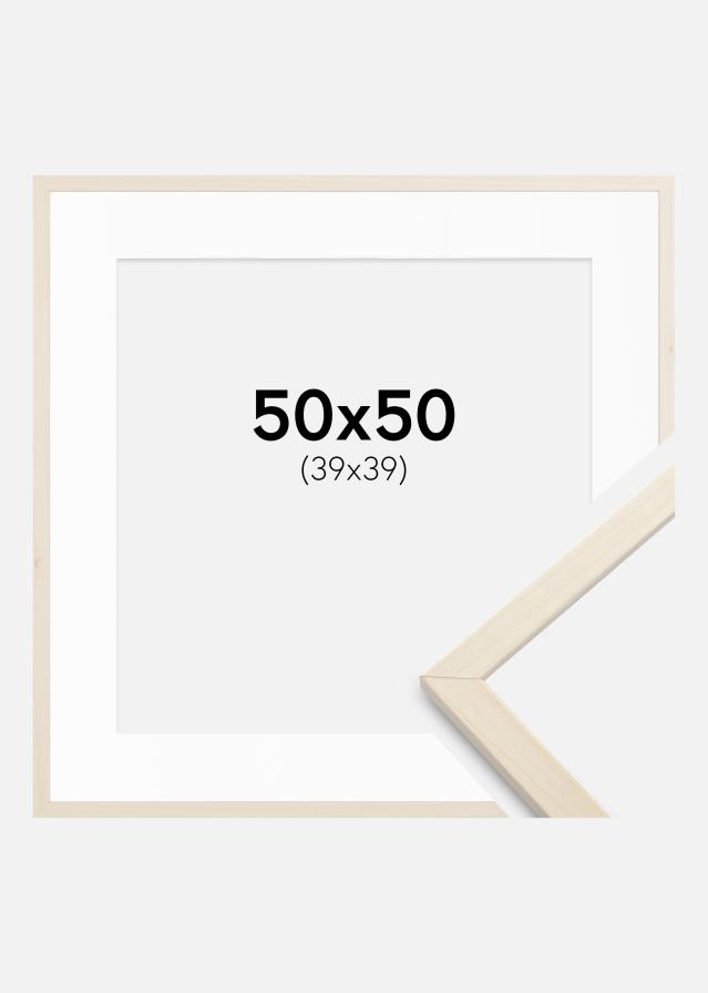 Okvir Edsbyn Javor 50x50 cm - Paspartŭ Bela 40x40 cm