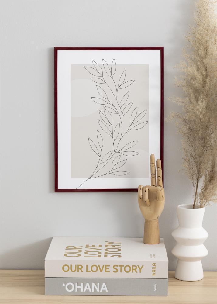 Okvir New Lifestyle Temno-rdeča 70x100 cm - Paspartŭ Črna 24x36 inches