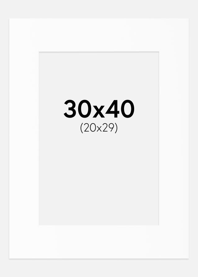 Paspartŭ Bela Standarden Bel notranji rob 30x40 cm (20x29)