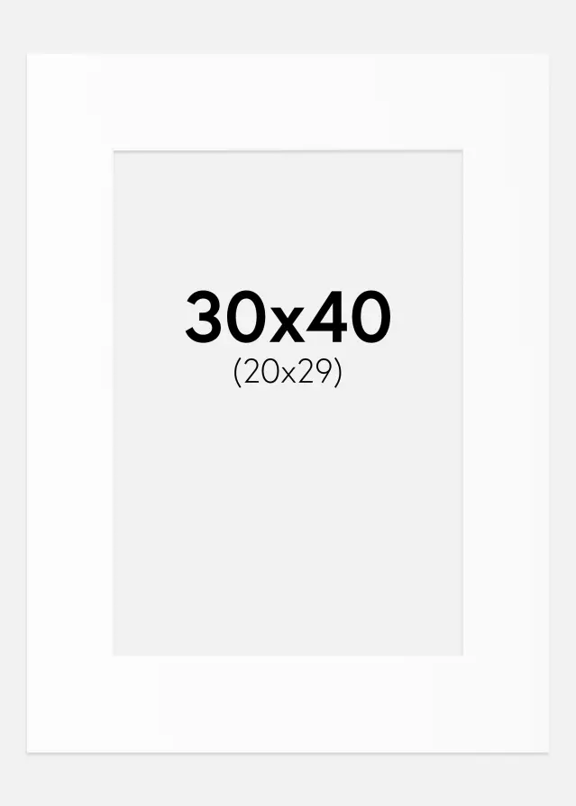 Paspartŭ Canson Bela Bel notranji rob 30x40 cm (20x29)