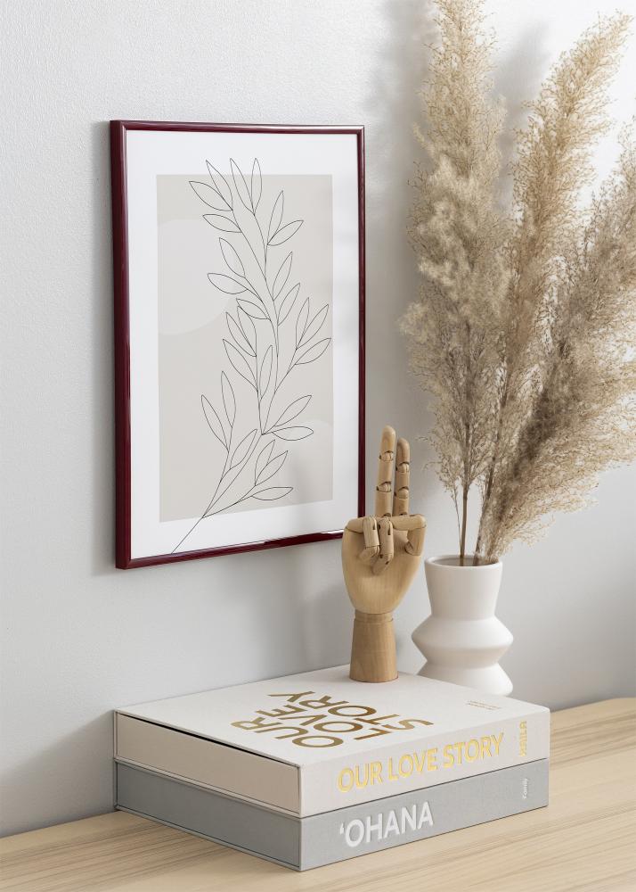 Okvir New Lifestyle Temno-rdeča 70x100 cm - Paspartŭ Črna 24x36 inches