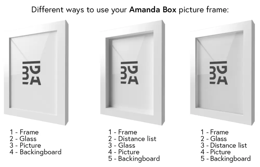 Okvir Amanda Box Bela 25x70 cm