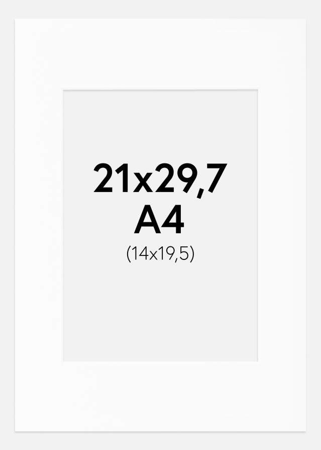 Paspartŭ Bela Standarden Bel notranji rob A4 21x29,7 cm (14x19,5)