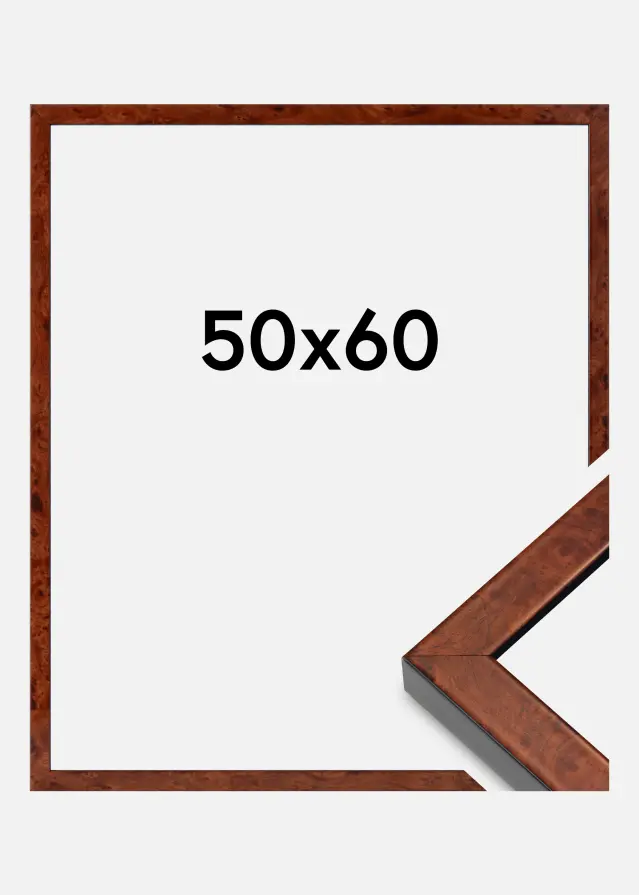 Okvir Hermes Akrilno steklo Burr Walnut 50x60 cm