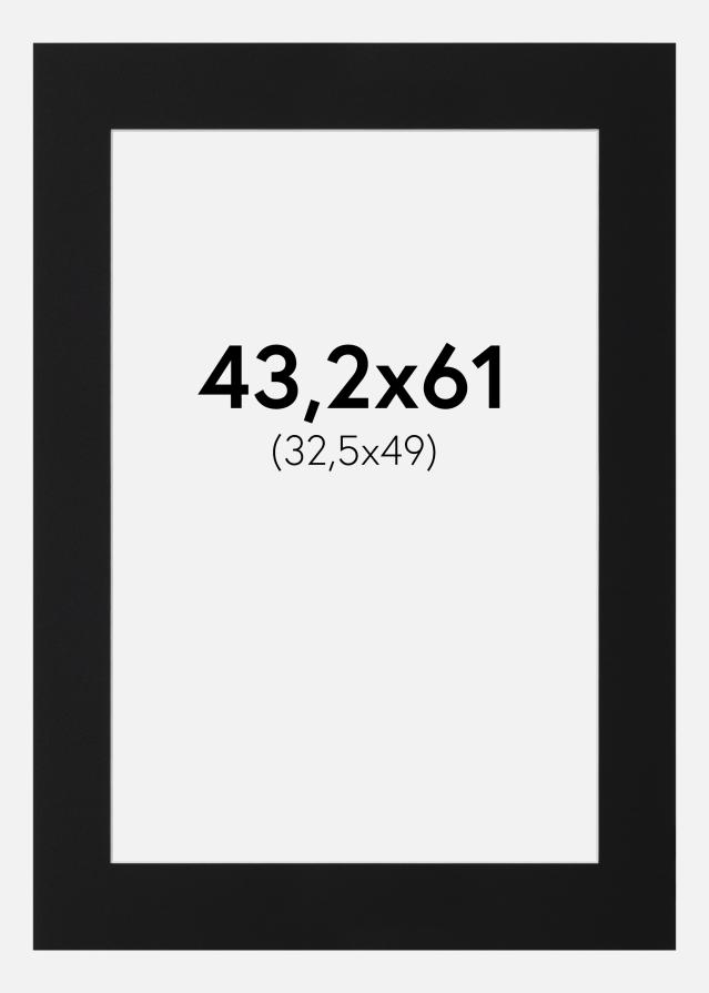 Paspartŭ Črni Standard (Belo Jedro) 43,2x61 cm (32,5x49)